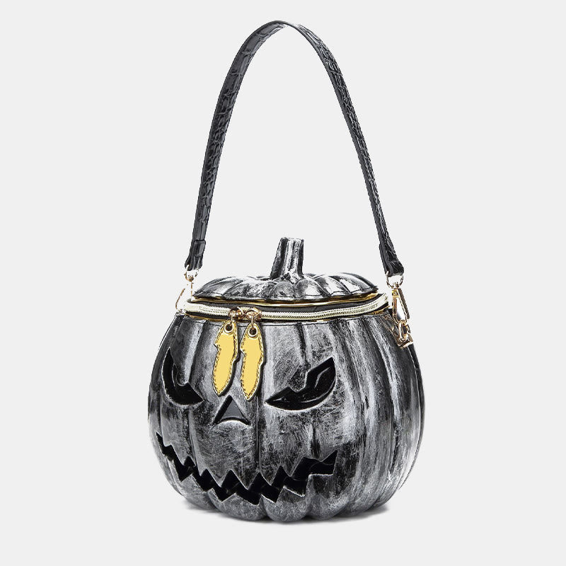 Novelty Pumpkin Shaped Handbag Crossbody Bag Halloween Pumpkin Purse