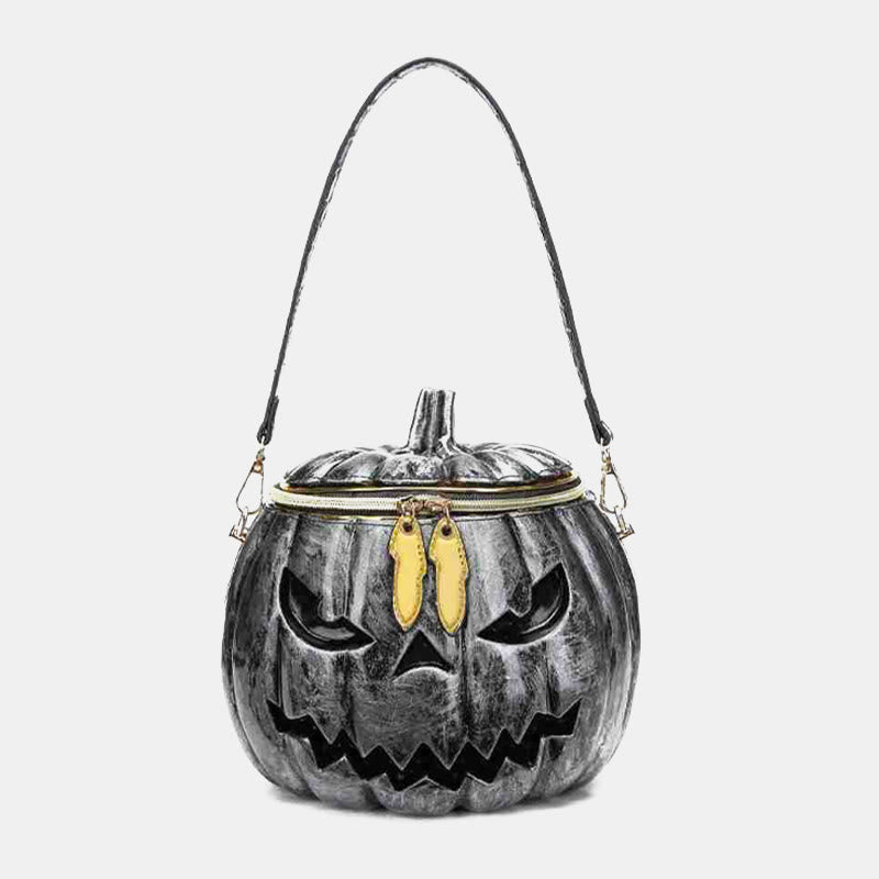 Novelty Pumpkin Shaped Handbag Crossbody Bag Halloween Pumpkin Purse