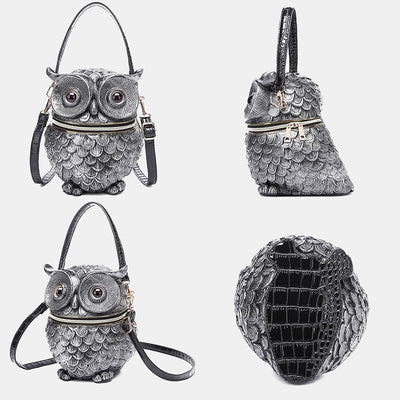 Novelty Owl Shaped Crossbody Bag Purse Unique Party Handbag