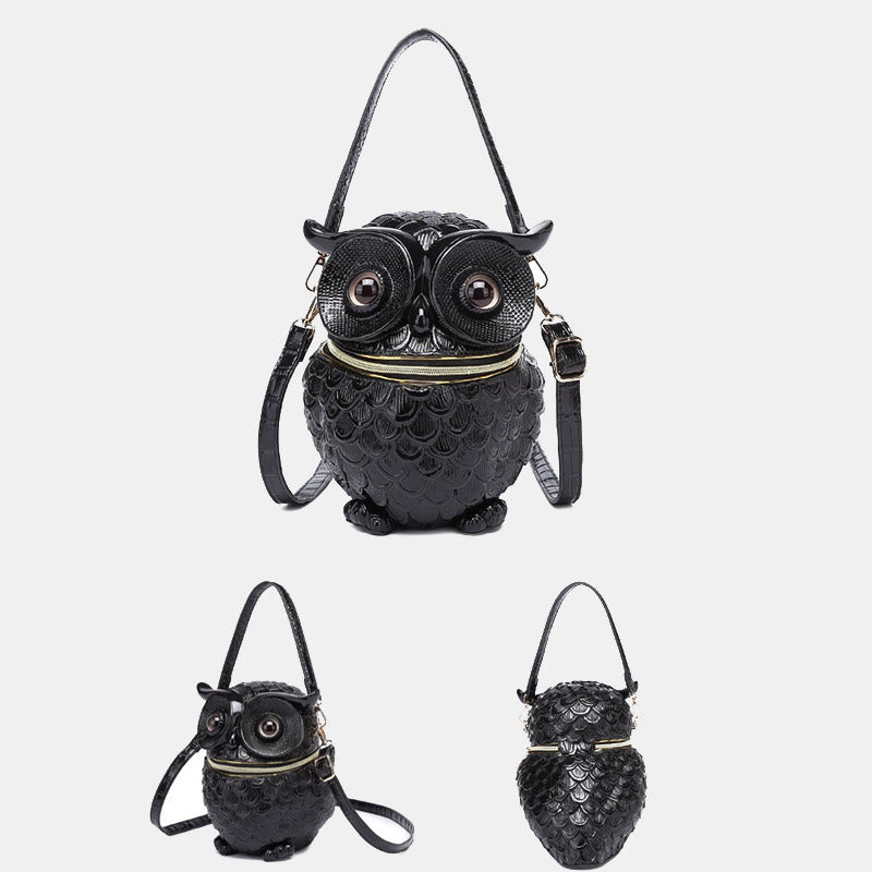 Novelty Owl Shaped Crossbody Bag Purse Unique Party Handbag