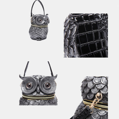 Novelty Owl Shaped Crossbody Bag Purse Unique Party Handbag