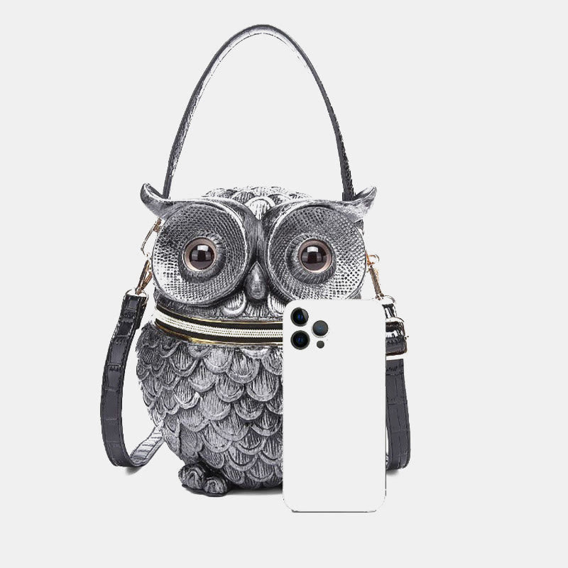 Novelty Owl Shaped Crossbody Bag Purse Unique Party Handbag