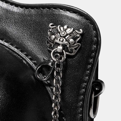 Gothic Handbag Black Skull Cross Design Handbag Crossbody Bag