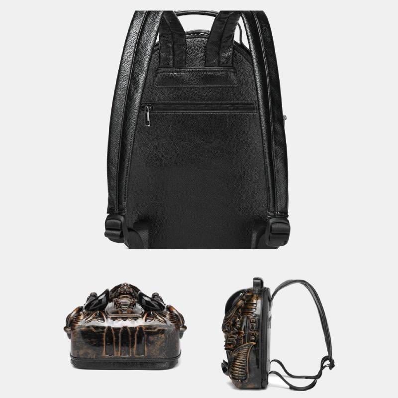 Unique Weird Vegan Leather Backpack Rucksack Novelty Party Purse