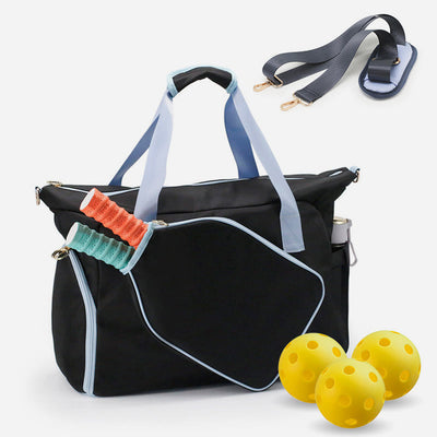 Large Capacity Pickleball Racket Tote Shoulder Bag with Shoe Compartment