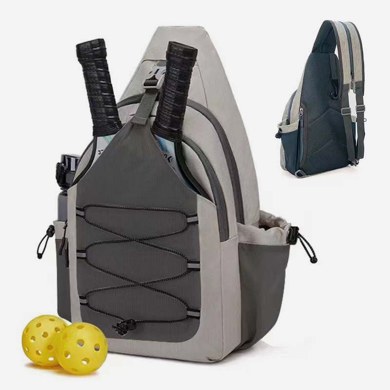 Pickleball Bag Backpack Adjustable Racketball Sling Bag Convertible Backpack