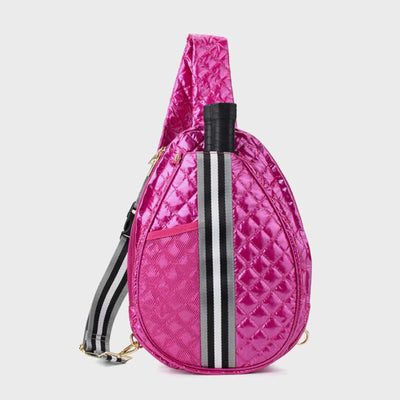 Pickleball Racket Bag Down Wide Strap Crossbody Sling Purse