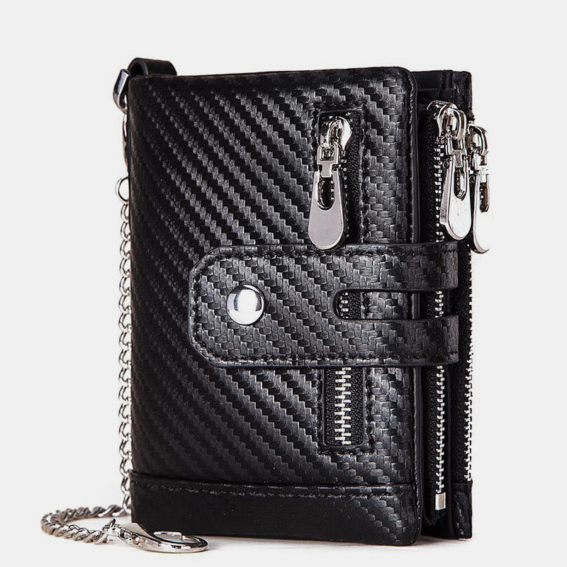 Limited Stock: Genuine Leather Anti-theft RFID Wallet With Chain