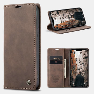 Leather Phone Case Phone Bag for iPhone Samsung with Card Holder Banknote Pocket