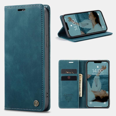 Leather Phone Case Phone Bag for iPhone Samsung with Card Holder Banknote Pocket