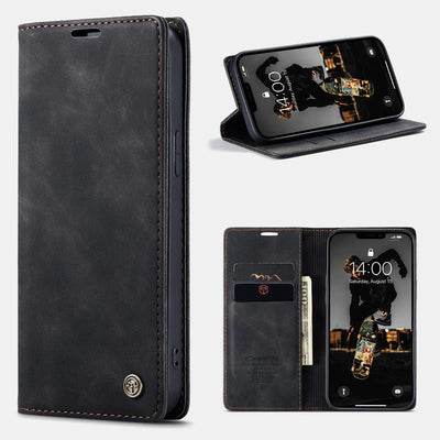 Leather Phone Case Phone Bag for iPhone Samsung with Card Holder Banknote Pocket