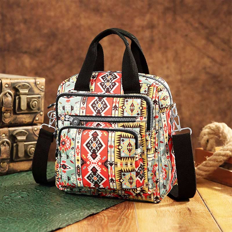 Boho Handbag Crossbody Bag Convertible Backpack Lightweight Nylon Purse