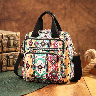 Boho Handbag Crossbody Bag Convertible Backpack Lightweight Nylon Purse