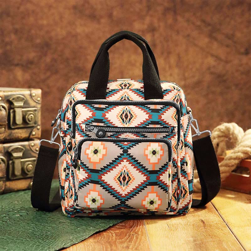 Boho Handbag Crossbody Bag Convertible Backpack Lightweight Nylon Purse