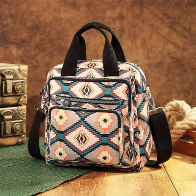 Boho Handbag Crossbody Bag Convertible Backpack Lightweight Nylon Purse