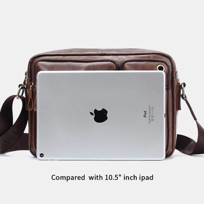 Messenger Bag For Men Business Solid Color Roomy Crossbody Bag