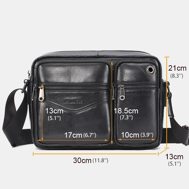 Messenger Bag For Men Business Solid Color Roomy Crossbody Bag