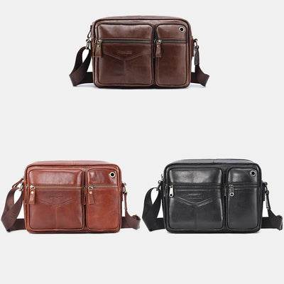 Messenger Bag For Men Business Solid Color Roomy Crossbody Bag