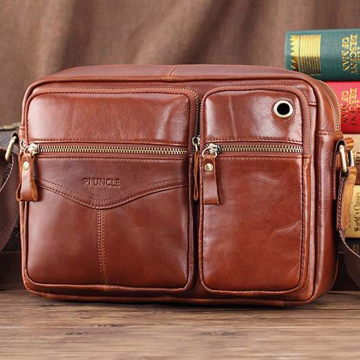 Messenger Bag For Men Business Solid Color Roomy Crossbody Bag