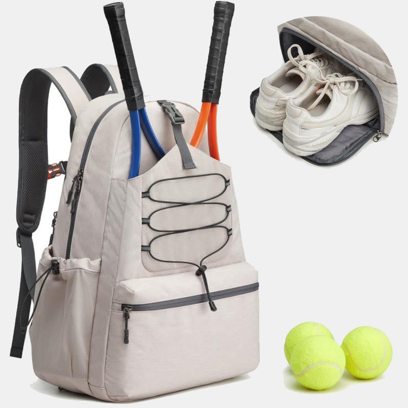 Lightweight Tennis Racket Backpack Pickleball Paddle Bag with Shoe Compartment