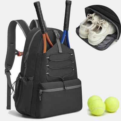 Lightweight Tennis Racket Backpack Pickleball Paddle Bag with Shoe Compartment