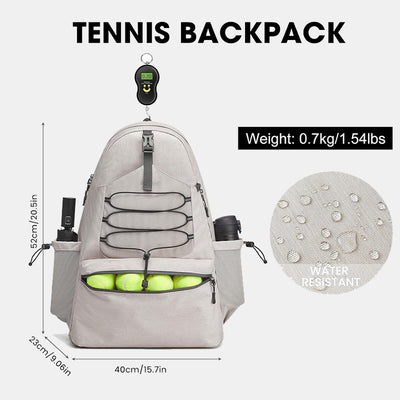 Lightweight Tennis Racket Backpack Pickleball Paddle Bag with Shoe Compartment