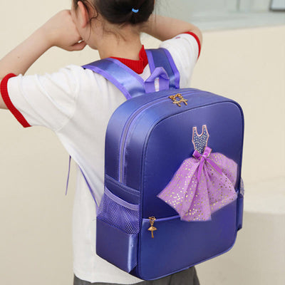 Girls Dance Backpack Ballerina Dress Decor Kids Dance Schoolbag