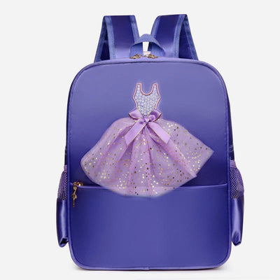 Girls Dance Backpack Ballerina Dress Decor Kids Dance Schoolbag