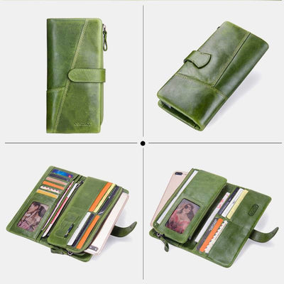 Multi-Card Genuine Leather Wallet