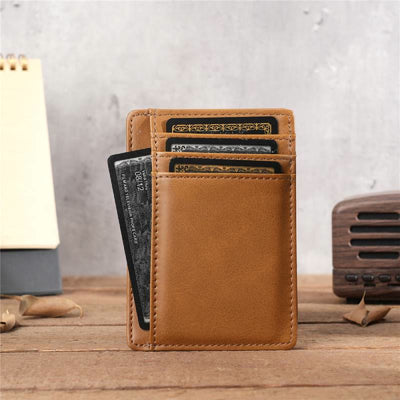 Engraved Leather Wallet Card Holder Gift For Son Husband Grandson Boyfriend