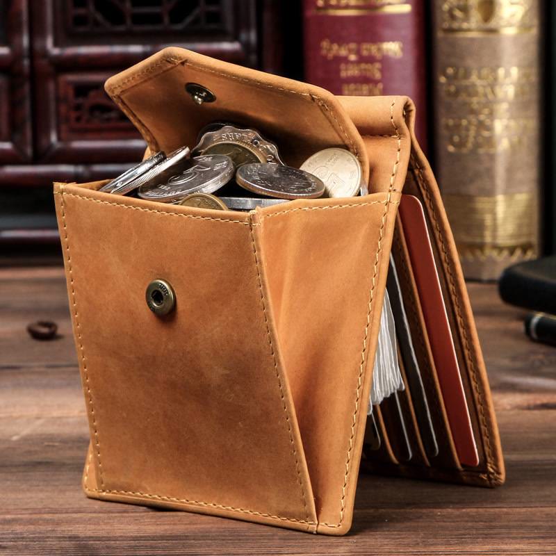 RFID Vintage Genuine Leather Slim Wallet