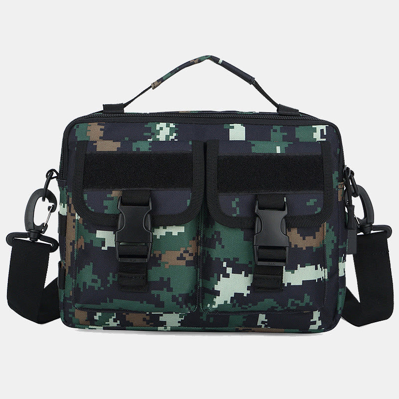 Multi-Pocket Tactical Outdoor Messenger Bag with USB Charging Port