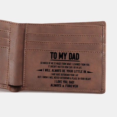 Engraved Vegan Leather Bifold Wallet Best Gift for Men Son Husband Grandson