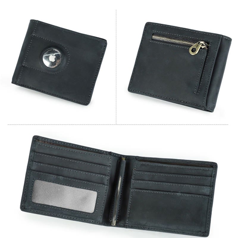 <Shipped within 24 hours> Multi Slot Leather Airtag Wallet