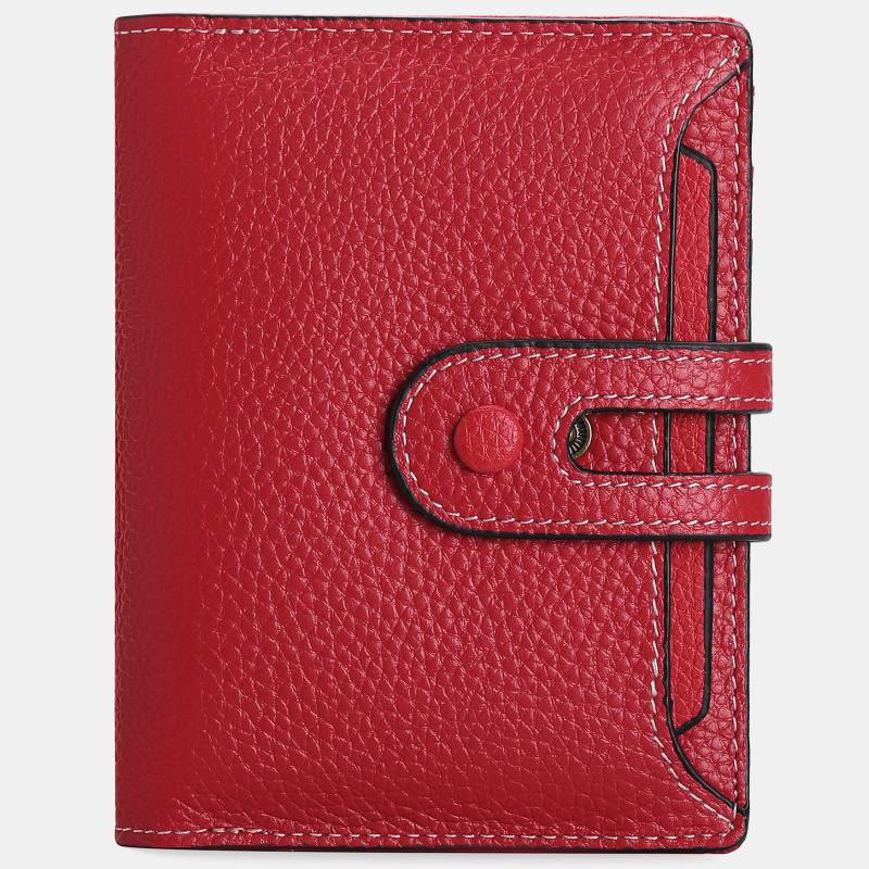 Women's Genuine Leather Bifold RFID Blocking Compact Wallet