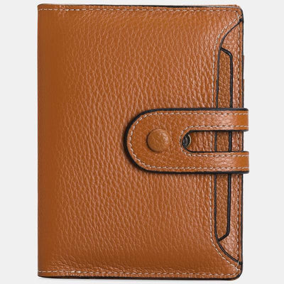 Women's Genuine Leather Bifold RFID Blocking Compact Wallet