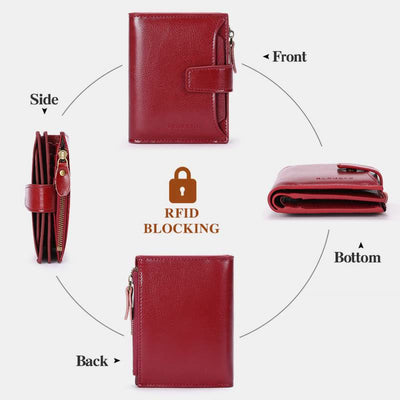 Multi-card Vintage Designed RFID Blocking Wallet Purse