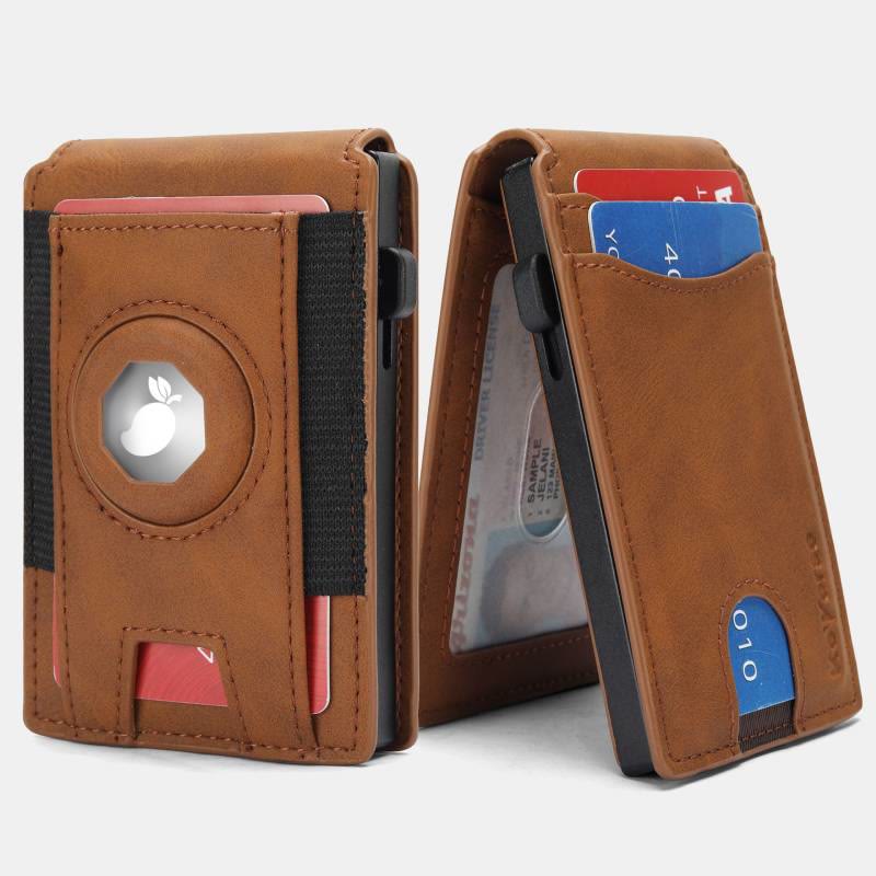 Women Men Airtag Wallet RFID Flip Leather Card Holder