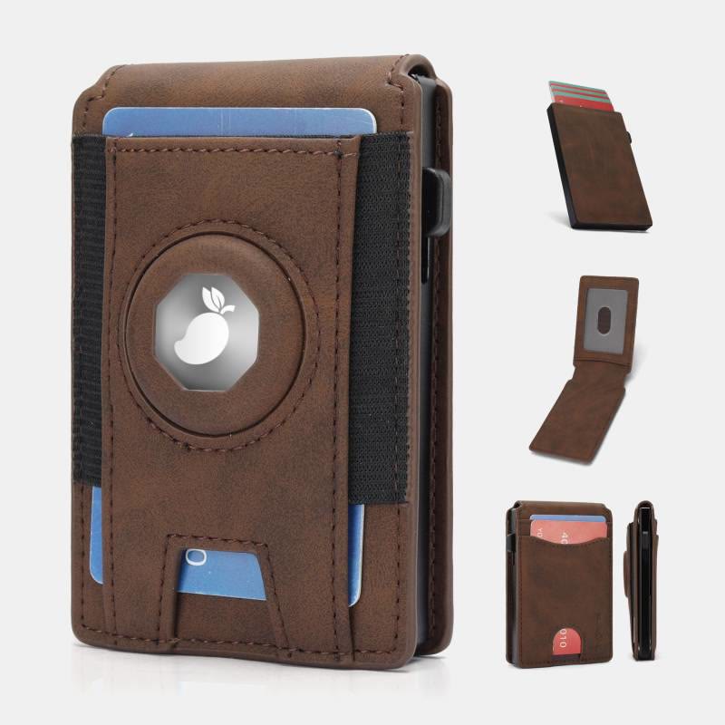 Women Men Airtag Wallet RFID Flip Leather Card Holder