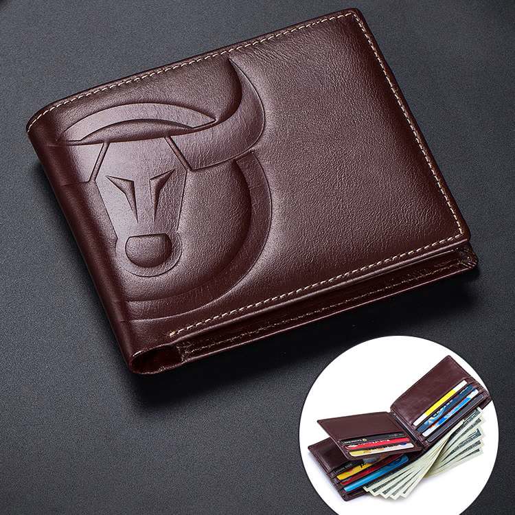 RFID Blocking Vintage Multi-slot Embossing Card Holder Wallet