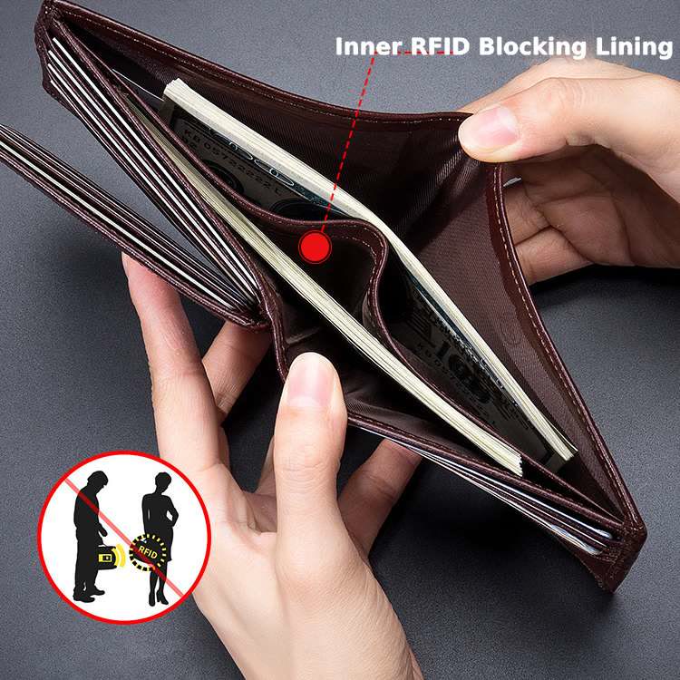 RFID Blocking Vintage Multi-slot Embossing Card Holder Wallet