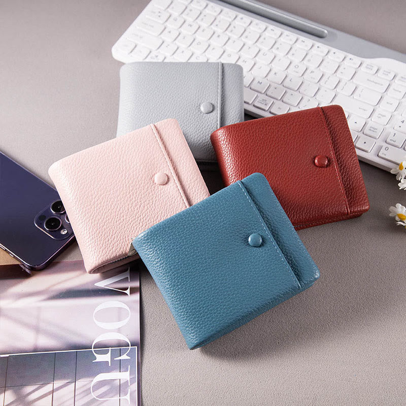 Vegan Leather Women Zip Around Wallet Bifold Wallet Card Holder