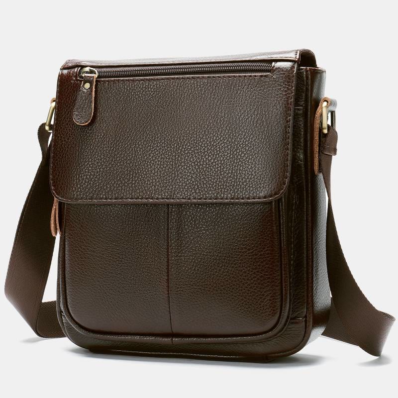 Men's Shoulder Bag Genuine Leather Small Messenger Bag Crossbody Bag