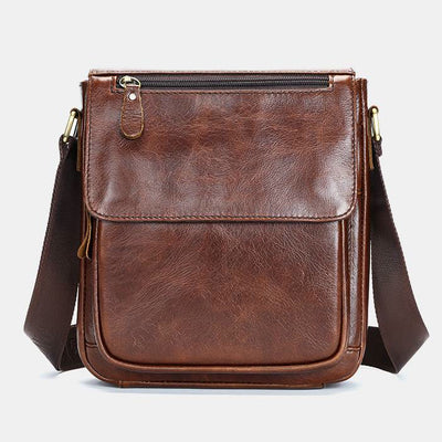 Men's Shoulder Bag Genuine Leather Small Messenger Bag Crossbody Bag