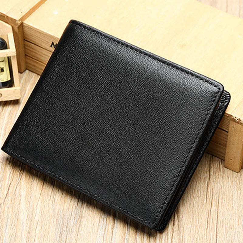 RFID Blocking Slim Trifold Wallet for Men with ID Window