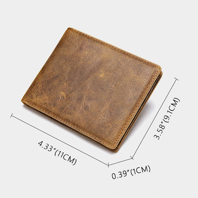 RFID Blocking Slim Trifold Wallet for Men with ID Window