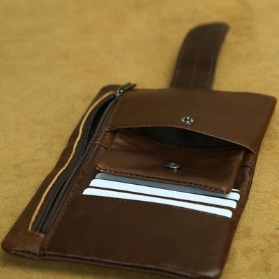 Retro Geunine Leather Soft Oil Wax Leather Bifold Wallet