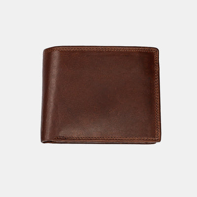 Genuine Leather Bifold Wallet for Men with ID Slot Coin Pocket