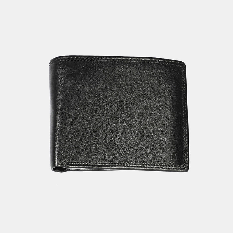 Genuine Leather Bifold Wallet for Men with ID Slot Coin Pocket