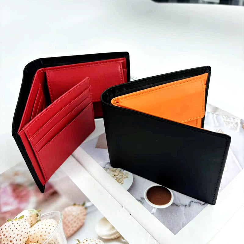 Trifold RFID Blocking Slim Leather Wallet for Men with Coin Pocket